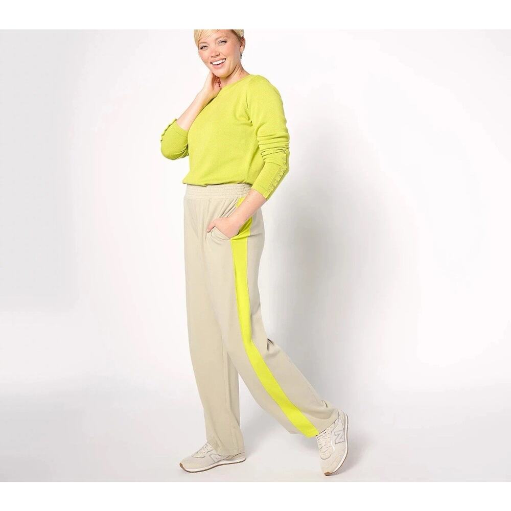 Studio Park x Kerstin Lindquist Side Stripe Knit Pant Driftwood Size XLT A628902